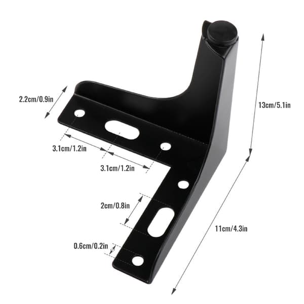 Moderne trekantede møbelben i metall (13 cm høye)