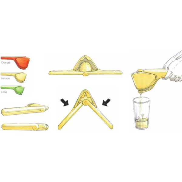 Sitruunapuristimen, Helppo Käyttöinen Manuaalinen Sitruunapuristimen, Sitrushedelmien Puristimen Taittuu Tasoiseksi Tilaa Säästävään Säilytykseen, Sitruunapuristimen