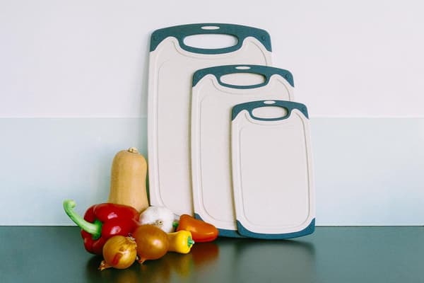 Cutting Board Set 3 Pieces - Non-Slip Cutting Boards with Handle - 3 Sizes Kitchen Cutting Boards White 24.5 cm x 40 cm white 24.5 cm x 40 cm