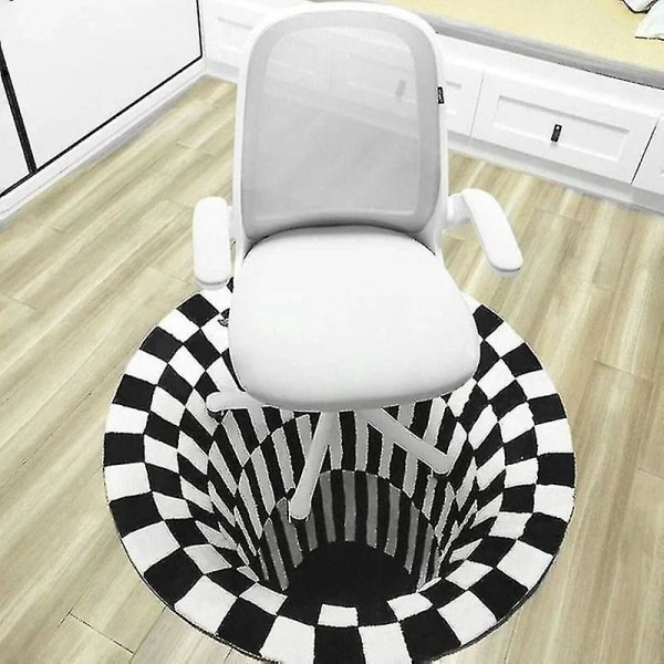 Vortex Illusion Teppe 3d Felleffekt Trykk Tepper Soverom Stue Studie