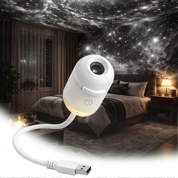 [RM]2-in-1 Star Projector Night Light with Touch Control Adjustable Brightness USB Portable Starry Sky A