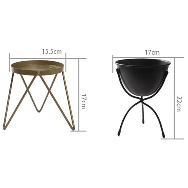 Bedroom Office Single-Layer Indoor Floor Potted Plant Stand Bar Multifunction Single Pot -D