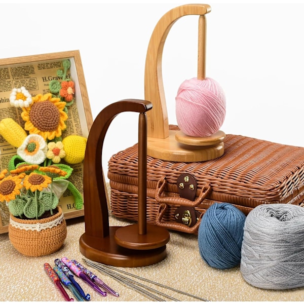 Garnholder Bøgetræ Garn Spinner Træ Spinner A