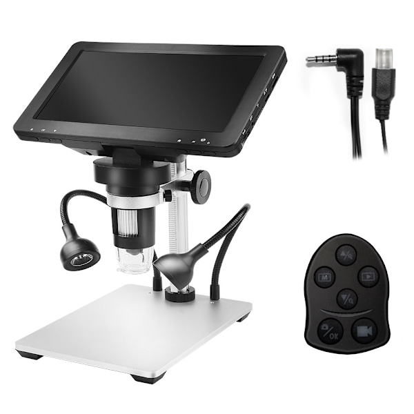 HDMI LCD Digital Mikroskop med IPS-skjerm, 7 tommers Myntmikroskop for Myntsamling, Se Alle Mynter, Loddemikroskop med Lys