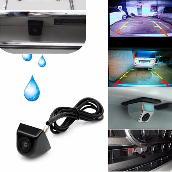 Ryggekamera, Universal Bilparkering Backup Kamera CCD Chip med Vanntett Nattsyn med Videokabel og Strømkabel (nior)