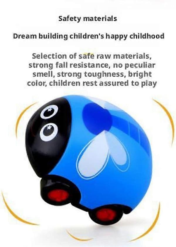 Ladybug-Shaped Pull-Back Car, Friction-Powered Educational Toy, Battery-Free, Interactive Parent-Child Fun, Yellow 1 pc