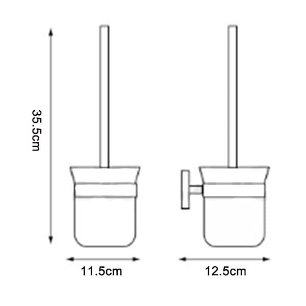 M1101-Rak Toiletbørsteholder i Glas