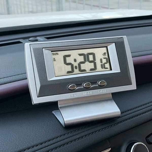 1 stk bil elektronisk skrivebordsur mini elektronisk ur lille alarm C