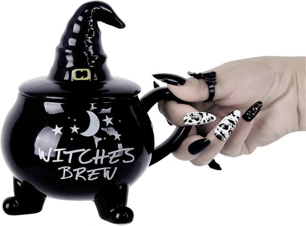 Brew Coffee Mug, Halloween Coffee Mug, Halloween Witch Mug, Novelty Ceramic Mug with Lid