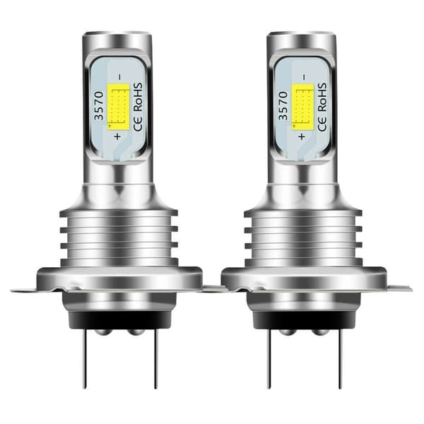 H7 LED-billampor, hög kvalitet, 6000K vitt ljus, 2-pack (DB)