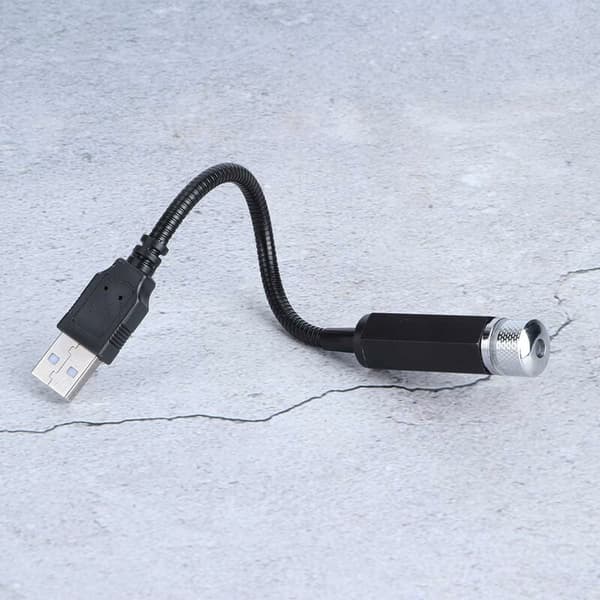 Bilstjernehimmel, bilinteriør USB-stemningslys LED-takatmosfærelys for biltak (lys lilla blå)
