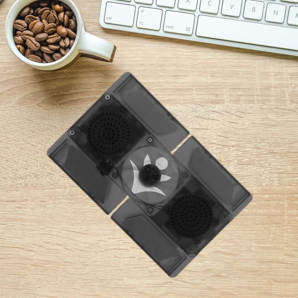 Mini Portable Folding Laptop Cooling Fan LED Light Laptop Stand Cooling Pad Compact Cooling
