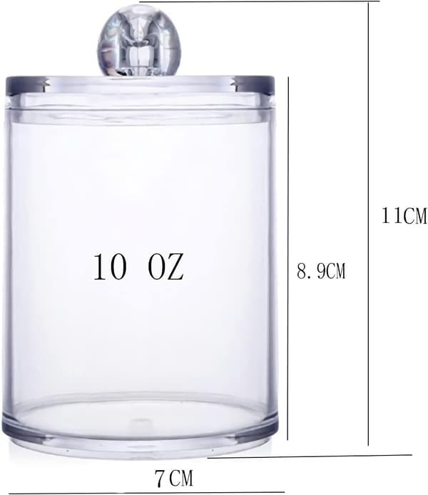 Bomullspadsbeholder 10 Oz Baderomsbokser (4-pakning)