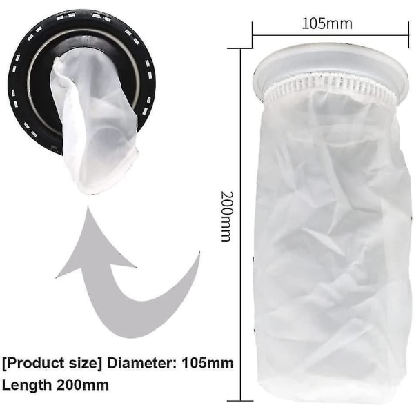 4 stk Nylon IBC Filter, Reservefilter IBC, IBC Filter til Regnvandstank IBC 1000 Liter, Vaskbar IBC Filter, Dækseltilslutning