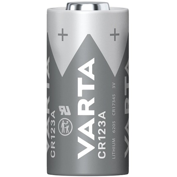 CR123A 3V Lithium Battery 2-pack Blå, Silver