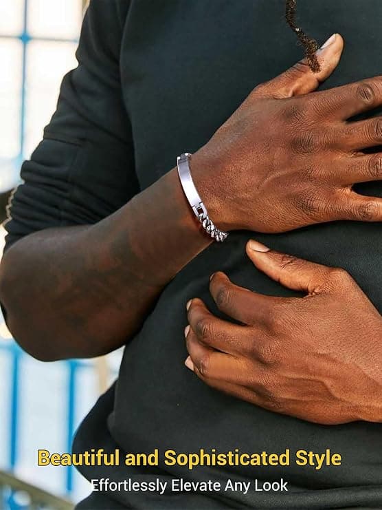 Armbånd til mænd Par Forelskede Familie Kammerater, 21 cm Lang, til Kvinder Mænd