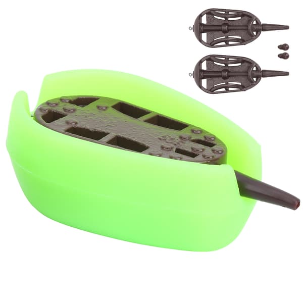 Fishing Inline Feeder with Silicone Mold Set Environmental Protection Durable Tool (30g 40g Mold)