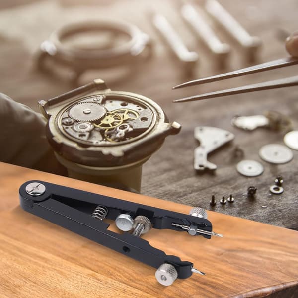 Sett Quick Spring Bar Tasks Multifunksjonell klokketang for utskifting (svart) Svart Black