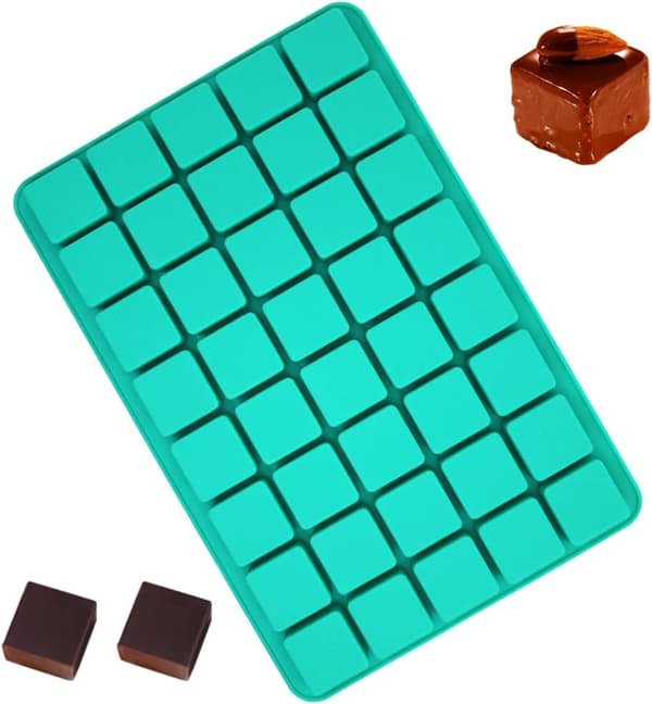 Silikoneforme til chokolade 40 firkantede hulrum og brownie til hjemmet