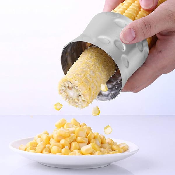 Stainless Steel Corn Peeler and Corn Remover with Non-Slip Handle Easy to Use