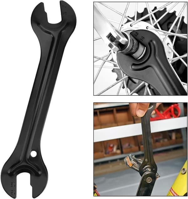 2 dele cykelnavnøgle 13/14/15/16 mm konusnøgle cykelnavnøgle kulstålnøgle til reparation af cykelnav