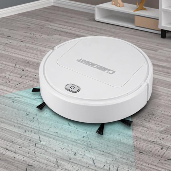 Smart Robotstøvsuger 3 i 1 Robotstøvsuger og Mop Combo Super-tynd Stille God Kompatibel med Dyrehår H