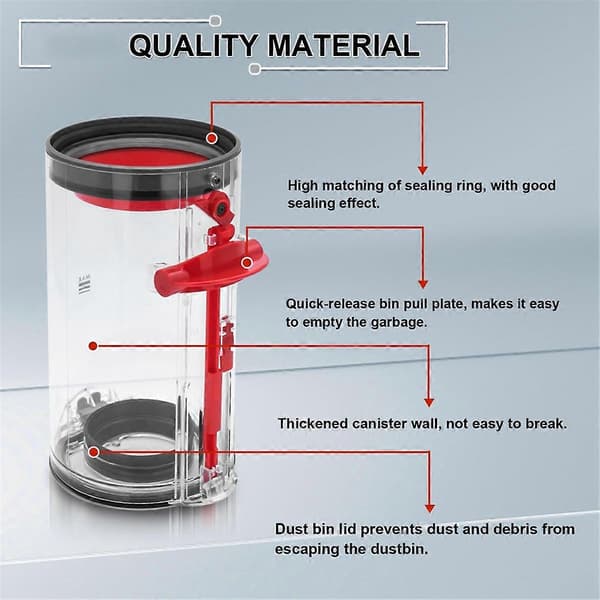 Dust Bin for V10 SV12 Vacuum Cleaner Replacement Dust Container Dust Collection Box Vacuum Cleaner A [DB]