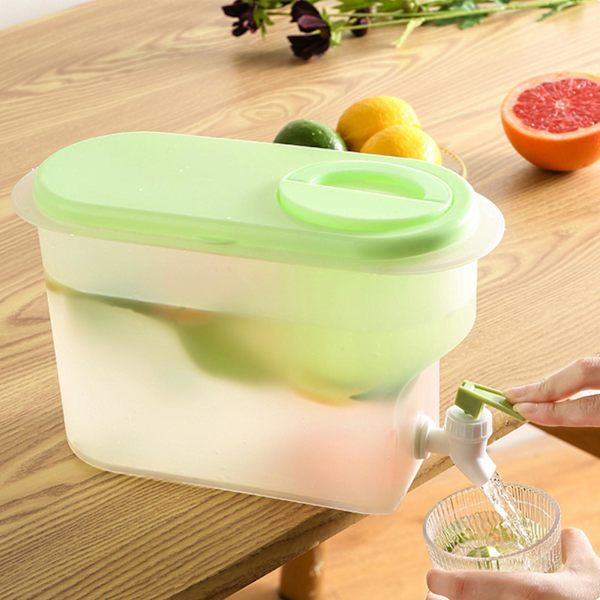 3,5 l Stor Kapacitet Plastik Drikkedispenser, Drikkedispenser Med Hane Is Limonade Juice Beholder