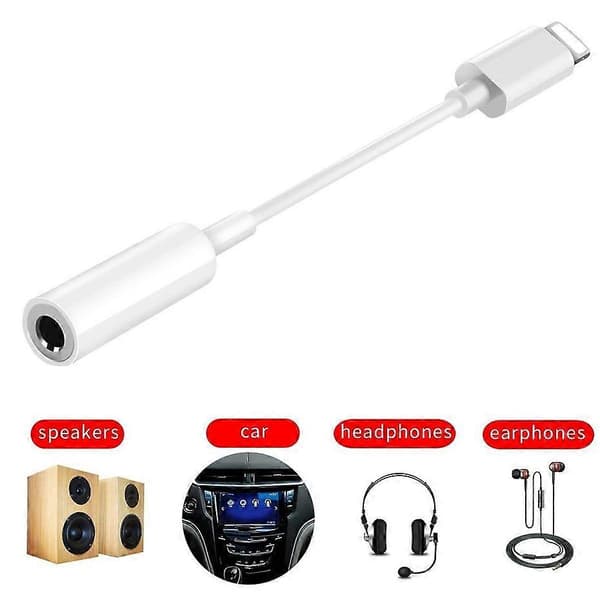 Lightning 8Pin Han til 3,5 mm Hun Port Lydkabel til iPhone X/8/8 Plus osv.