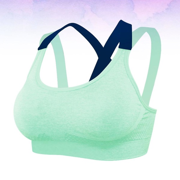 1 stk Sports-BH Uden Spændebånd Yoga Fitness Kvinder BH Ærmeløs Tank Mode Camisole Under BH ( Green M