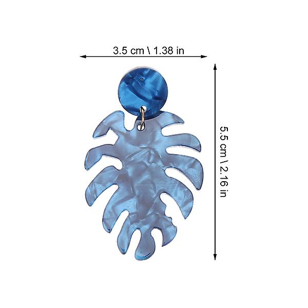 5 Par Skildpadde-Blad Øreringe Boheme Blad Øreringe Skildpadde Blad Øreringe Til Kvinder 5.5X3.5CM 5.5X3.5CM