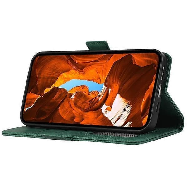 ABEEL Kompatibel med Samsung Galaxy S25+ / S24+ Telefonfodral Sidomagnetlås RFID Plånboksfodral i Läder A