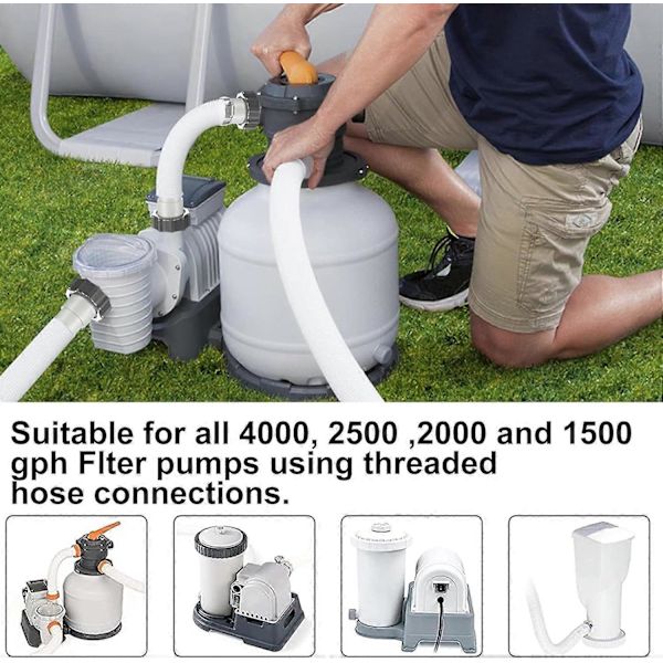 Pool Hose Adapter Kit, Adapter A for Intex Pool, Replacement Hose Adapter for Pumps, Adapter for Int [DB]