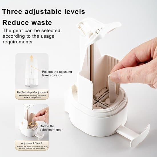 Soap Dispenser with Built-in Cutter, Wall-Mounted Soap Dispenser, Adjustable Powder Dispenser.