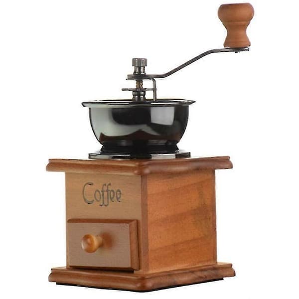 Retro Wooden Box Hand-cranked Ceramic Heart-shaped Grinder Hand-driven Coffee Bean Grinder Coffee