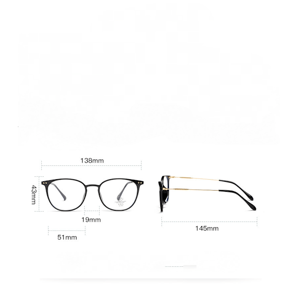 Unisex Blue Light Glasses Without Strength, Anti-Blue Light -TY52003