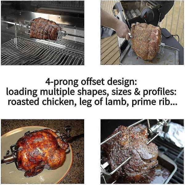 2 kpl Grillin pyörivän grillin haarukkatarvikkeet Elintarvikelaatuinen grillihaarukka