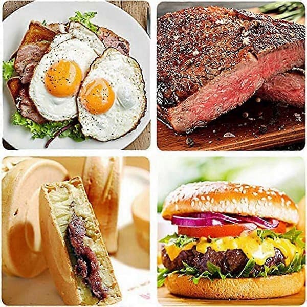 Egg Yolk Breakfast Omelet Ring Thick Omelet Mold with Silicone Applicator Brush (4 pcs)