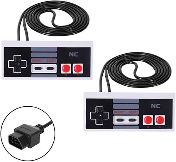 Klassiske NES-controllere til NES 8-bit underholdningssystemkonsolcontroller (2 stk) - JXLGV