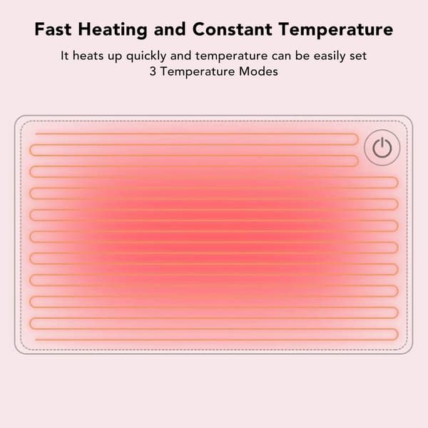 Heated Mouse Pad 31.5 Inch Long 13 Inch Wide 3 Temperature Modes Timer Function Warm Desk Pad for Office Home Table 100V–240V