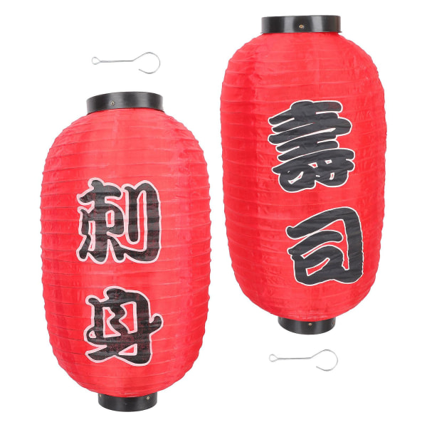 2 Pcs Korean Ramen Asia Sushi Lantern Foldable Hanging Lanterns Lamp Traditional Japanese Lanterns R