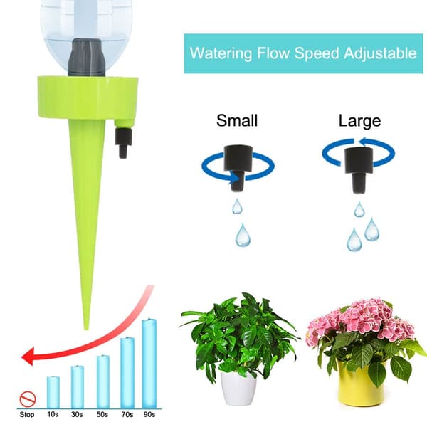 Drip Bottle, Automatic Watering for Plants with Drip Irrigation with Water Flow Control Valves (12 pcs)