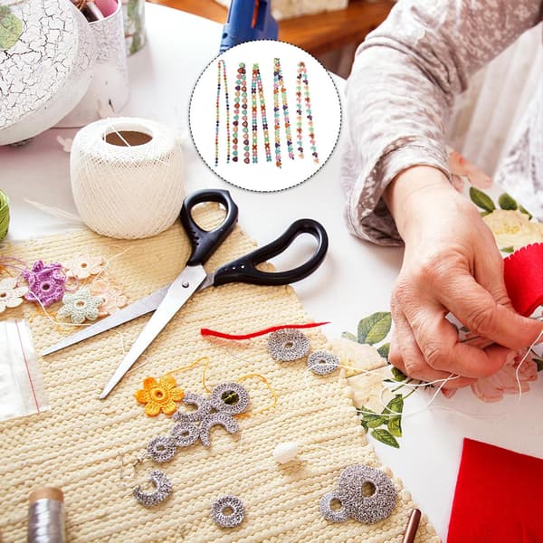 5 stk broderte vannløselige blondebåndsett, delikat syapplikasjon