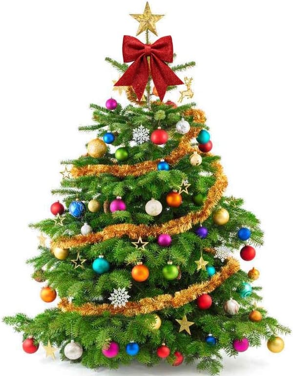 Glitterbåge julgransdekoration kransar bågar, röd, 21 * 24