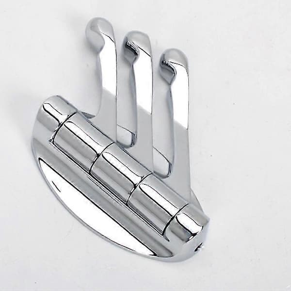 Solid Metal 180° Swivel Hook - Heavy Duty Foldable Swing Arm Triple Coat Hook with Multiple Foldable Arms for Door & Bathroom
