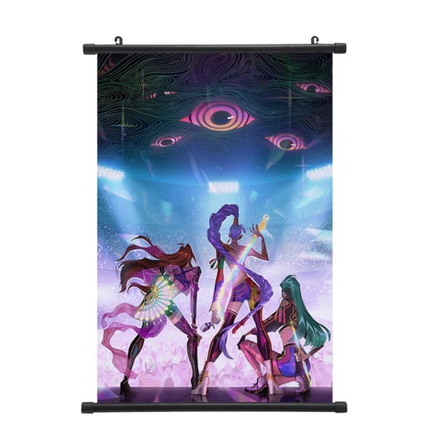 K-POP: Demon Hunter Girls Hängande Affisch Scroll Målning Inomhus Sovrum Dekoration Målning (40*60cm) 1 1