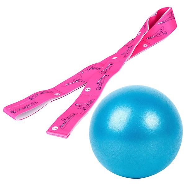 1 set hem Extra spänningsbälte Elastiskt bälte Stretch Dragrep Rem Resistance Band Yoga Ball Blue 95x3.8cm