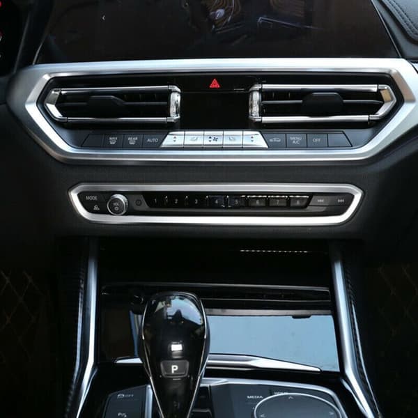 For 3 Series G20 G28 325I 330D 335 2019 2020 Car Panel Central Control Volume Button Frame Cover Trim ABS Silver LHD