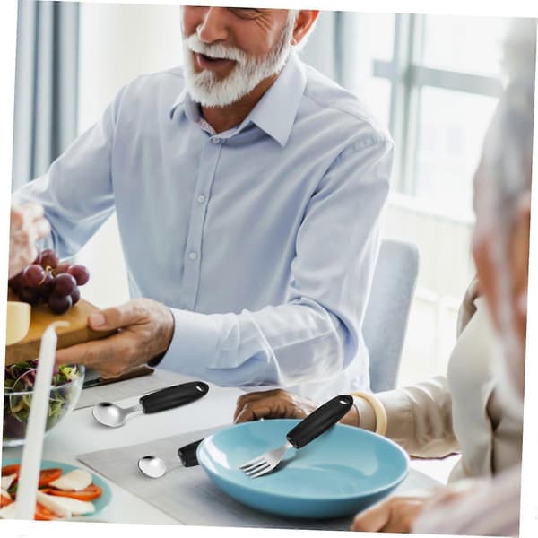 Custom Weighted Spoon and Fork Set for Tremors, Stroke Patients, Ergonomic Grip