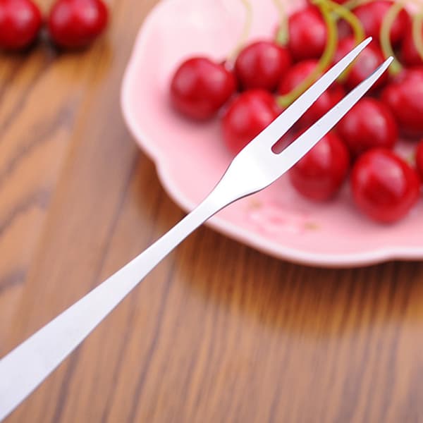 (10-pack) 13 cm Mini Rostfritt Stål Fruktsalladsgaffel Snacksgaffel